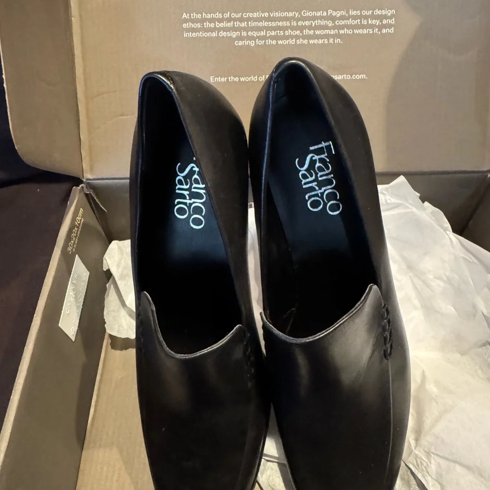 NWT Franco Sarto Black Leather Pumps size 7.5W - Picture 9 of 9
